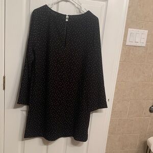 H&M Black Sheath Dress Long Sleeve Crew Neck